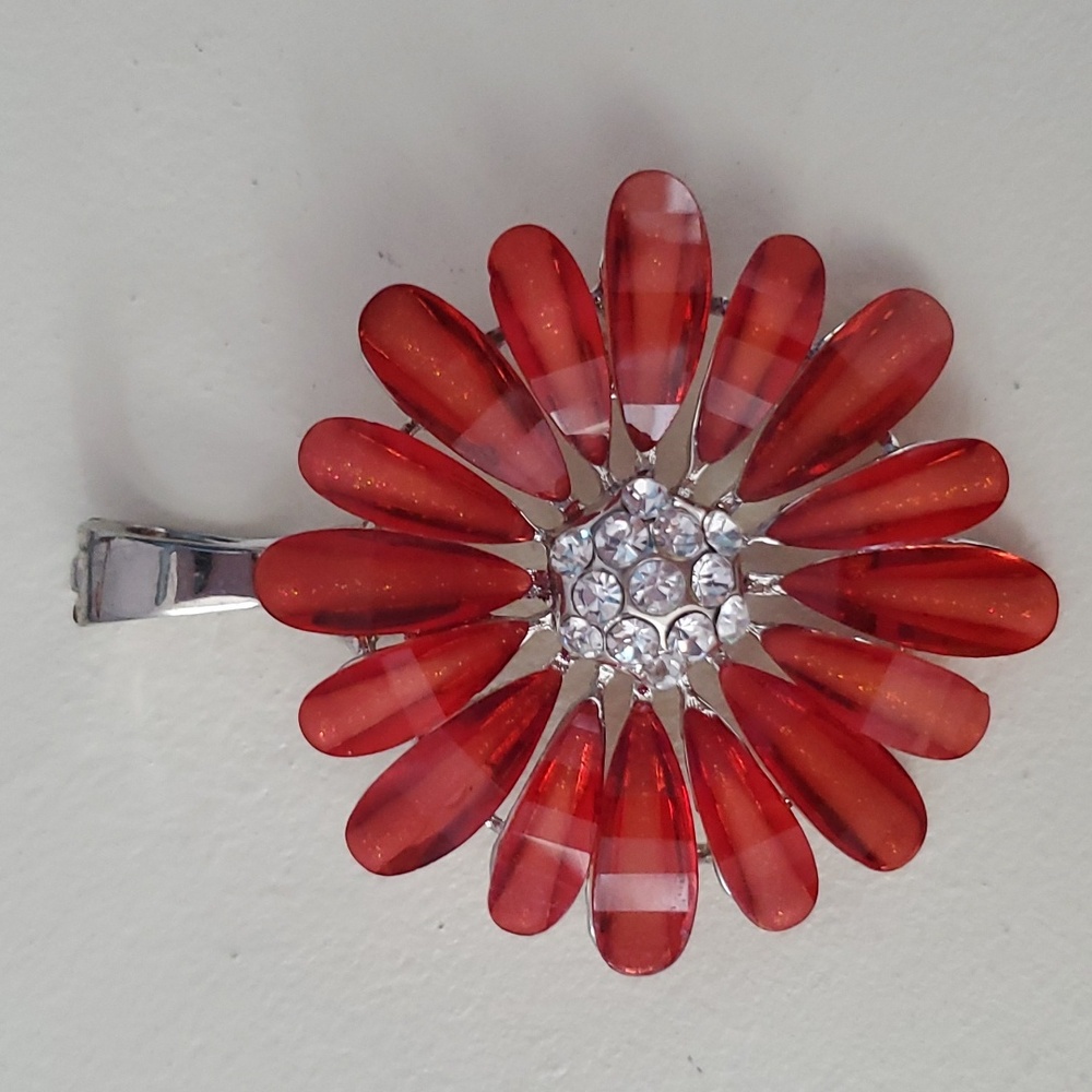Faceted Starburst Rhinestone Center Pendant
